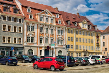 görlitz, deutschland - obermarkt mit historischem  napoleonhaus