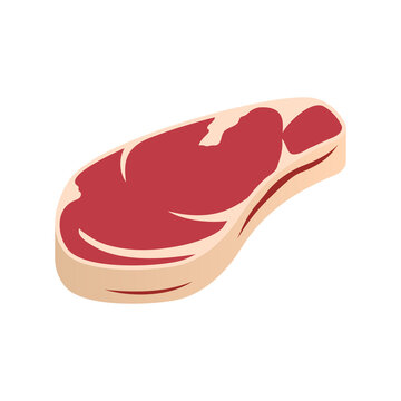 red meat steak isolated white background clip art preview