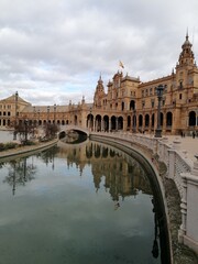 Fototapeta na wymiar The stunning architecture and details with mosaics and arches from the Real Alcazar Palace (City of Dorne from Game of Thrones) in Sevilla, Spain