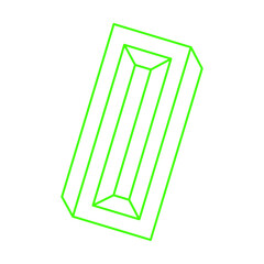 Optical illusion logo. Impossible shapes vector. Optical art objects. Geometric figures. Escher paradox.