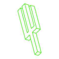 Impossible shapes. Sacred geometry figure. Optical illusion. Abstract eternal geometric object. Impossible endless outline logo. Line art. Optical art. Impossible geometry shape on a white background.