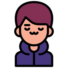 anime filled outline icon