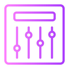 sound mixer gradient icon