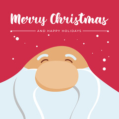 Santa Christmas illustration vector banner