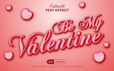 Text effect valentine style theme. Editable text effect.