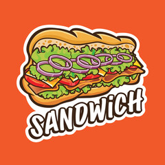 Sub Sandwich Logo Vector Design