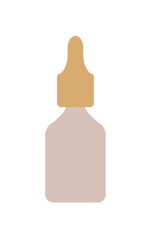 Empty jar with gold lid. closed - closeup isolated on white background. Design template for advertise