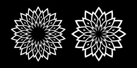 Abstract decorative geometric circle patterns.