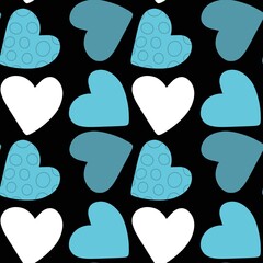 Seamless valentines pattern with hearts for postcard and gifts and cards 
