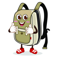 bag mascot cartoon in vector