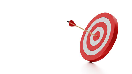 3D Rendered Bullseye Aim Isolated