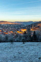 Winterlicher Morgenspaziergang durch das wunderschöne Abendlicht von Schmalkalden - Thüringen -...