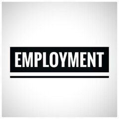 employment. illustration typography special banner.