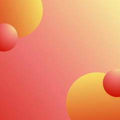 Background for the design of posts of social networks with the image of volumetric spheres at the edges. 3 D. Vector illustration.