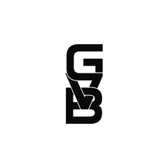 gvb letter initial monogram logo design
