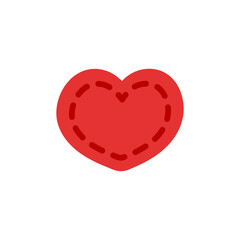 Hand drawn cute heart. Vector Valentine's day clipart.