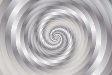 Abstract gray steel surface Spiral Or Swirl 3d style Fibonacci spiral background. Vector illustration.
