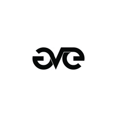 gve letter initial monogram logo design