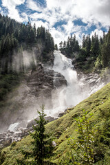 Fototapeta na wymiar Scenic view of the famous Krimml waterfalls in Austria