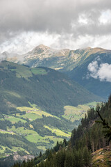 Fototapeta premium View from the valley of Krimml in the High Tauern