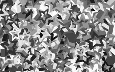 Light Gray vector pattern with christmas stars.