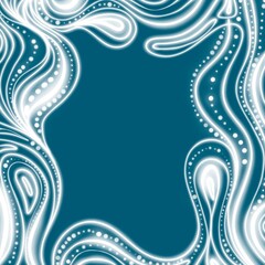 Sfondo azzurro cornice decorativa neon