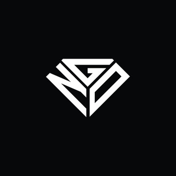 NGD letter logo creative design. NGD unique design