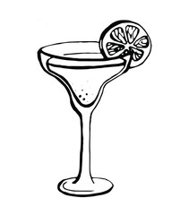Coctail. Vector clipart. Hand drawn