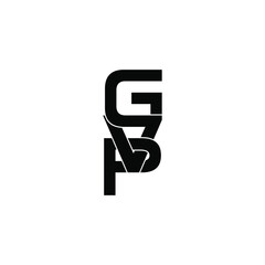 gvp letter initial monogram logo design