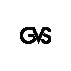 gvs letter initial monogram logo design