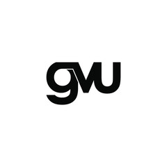 gvu letter initial monogram logo design