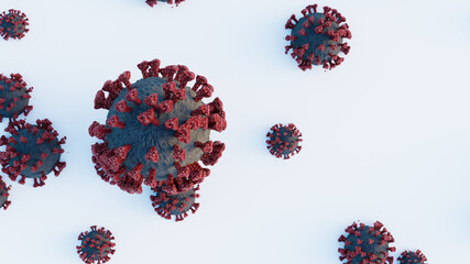 Virus with white background