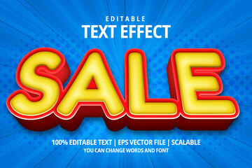 sale editable text effect
