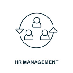 Hr Management icon. Line element from company management collection. Linear Hr Management icon sign for web design, infographics and more.