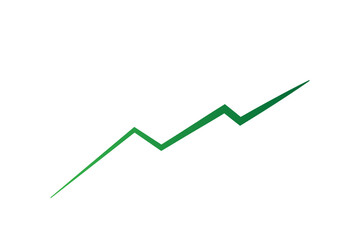 Growth graph Isolated On White Background. Vector