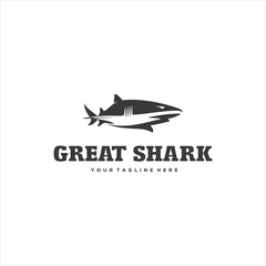 Shark Great White Logo Design Vector Image