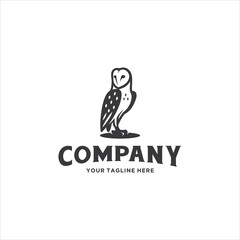 Obraz premium Barn Owl Logo Design Vector Image