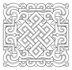 Patterned ornament used in decoration. This image is suitable for graphic design, element, pattern, ornament, advertisement, web design, UI, print and background.