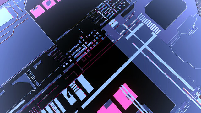 3D Rendering, k&uuml;nstliche Intelligenz und maschinelles lernen. abstrakter Hintergrund
