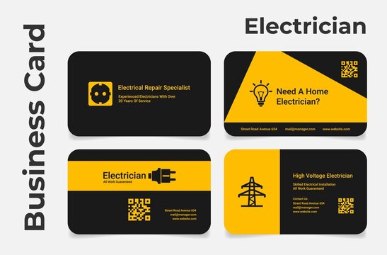 electrician business cards ideas