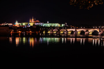Fototapeta na wymiar Prague city skyline in the night