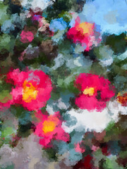 Obraz na płótnie Canvas colorful flowers abstract