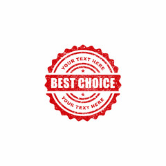 Obraz premium Best choice grunge stamp seal icon vector illustration