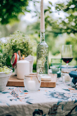 beautiful rustic table setting