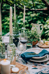 beautiful rustic table setting
