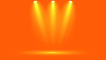 abstract spotlight background with orange color