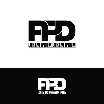 PPD letter monogram logo design vector