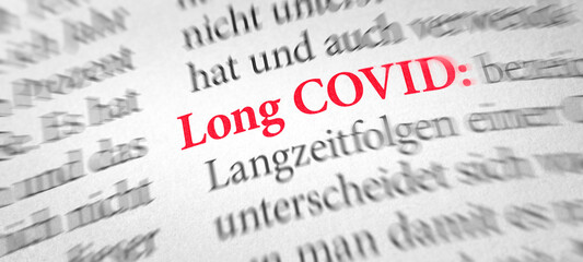 Wörterbuch mit dem Begriff Long COVID
