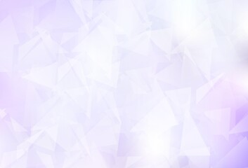 Light Purple vector triangle mosaic texture.