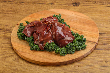 Raw chicken liver for cooking